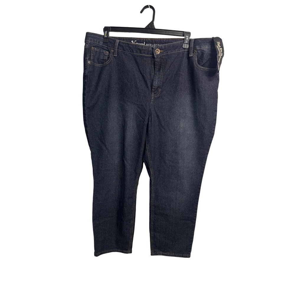 Natural Reflections Womens 20WP High Rise Skinny Jeans Dark Wash Stretch Denim